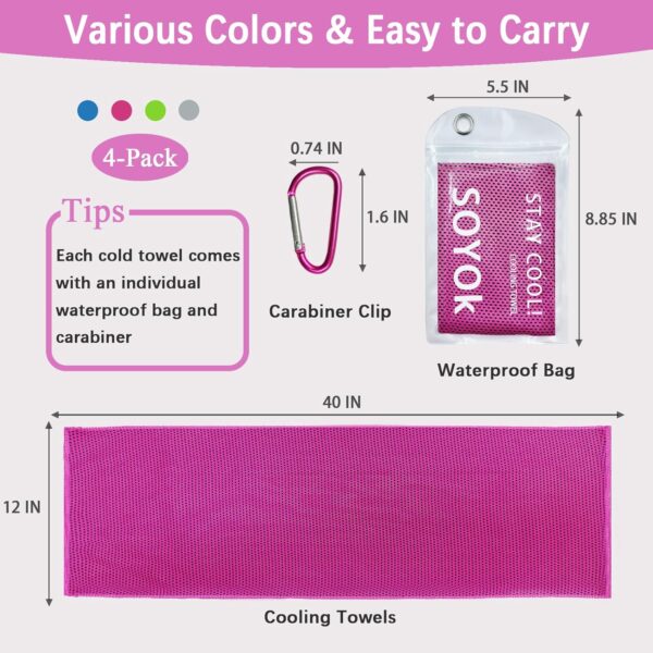 4 Packs Cooling Towels - Image 2
